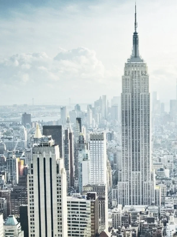 A city skyline seen from a high window