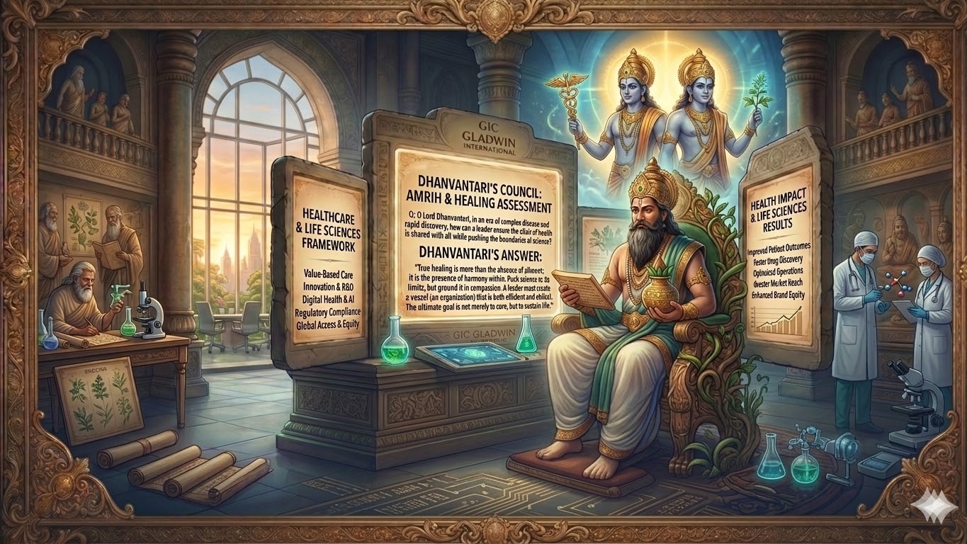 Dhanvantari — The Divine Physician. Gladwin International Healthcare & Life Sciences Practice.