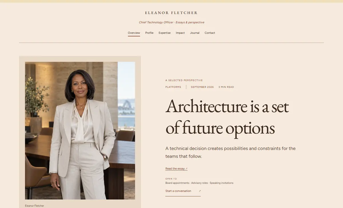 Copper / The Folio, a Signature design shown for a CTO