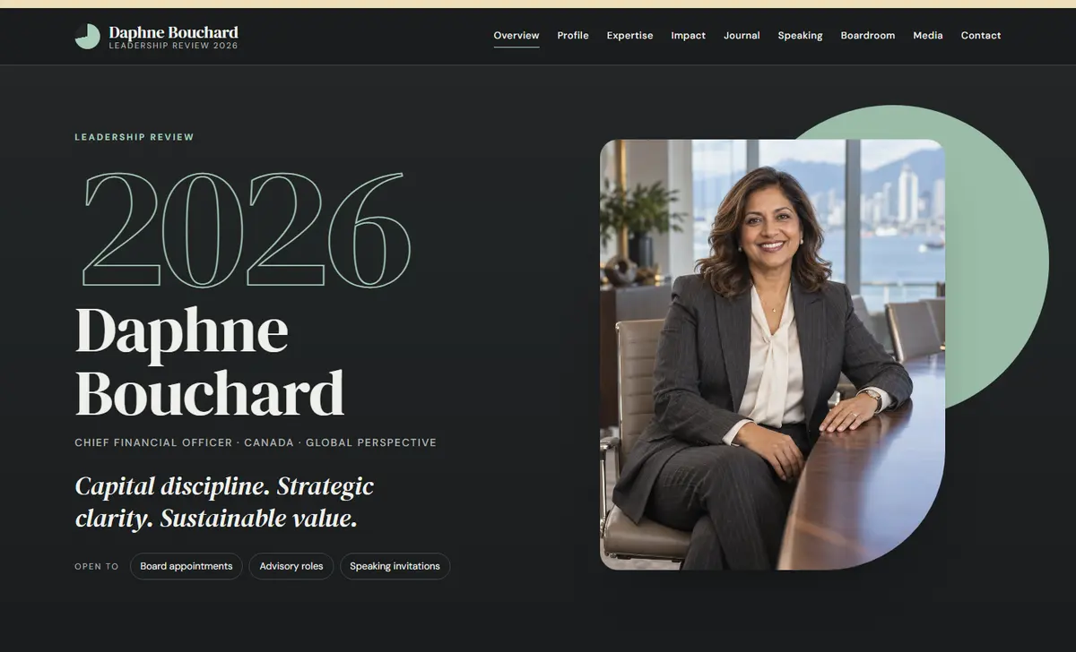 Graphite / The Annual Report, a Royale design shown for a CFO
